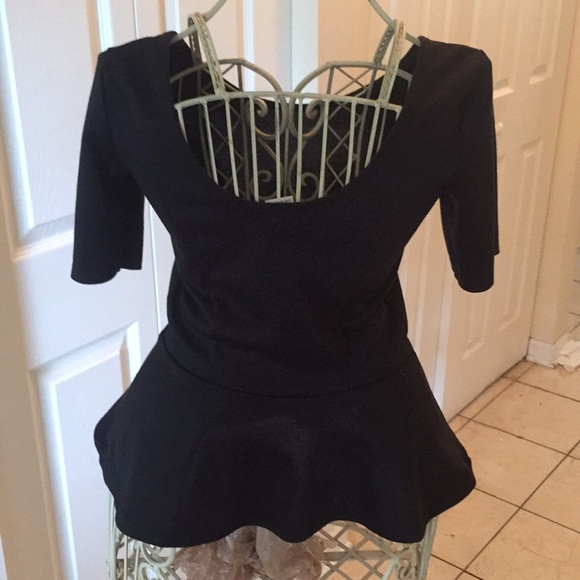 Black peplum shirt - Picture 4 of 6
